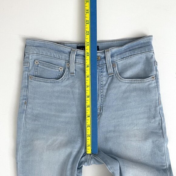 J. Crew Mercantile Women's Jeans High Rise Skinny Light Wash Raw Hems size 24 - Picture 5 of 9